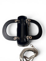 Load image into Gallery viewer, Christian Dior Lady Dior Mini, Black Lambskin Leather Silver-tone Hardware

