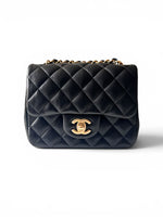 Load image into Gallery viewer, Chanel Timeless Classic Mini, Black Lambskin Leather Gold-tone Hardware

