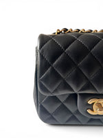 Load image into Gallery viewer, Chanel Timeless Classic Mini, Black Lambskin Leather Gold-tone Hardware
