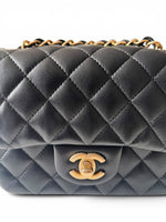 Load image into Gallery viewer, Chanel Timeless Classic Mini, Black Lambskin Leather Gold-tone Hardware
