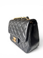 Load image into Gallery viewer, Chanel Timeless Classic Mini, Black Lambskin Leather Gold-tone Hardware
