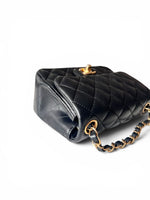 Load image into Gallery viewer, Chanel Timeless Classic Mini, Black Lambskin Leather Gold-tone Hardware
