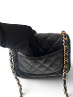 Load image into Gallery viewer, Chanel Timeless Classic Mini, Black Lambskin Leather Gold-tone Hardware

