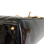 Charger l'image dans la galerie, Christian Dior Lady Dior Medium, Black Patent Leather Gold-tone Hardware

