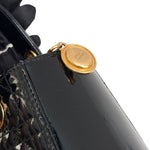 Charger l'image dans la galerie, Christian Dior Lady Dior Medium, Black Patent Leather Gold-tone Hardware
