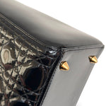 Charger l'image dans la galerie, Christian Dior Lady Dior Medium, Black Patent Leather Gold-tone Hardware
