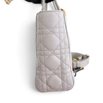 Load image into Gallery viewer, Christian Dior Lady Dior Small, Light Grey Cannage Lambskin Gold-tone Hardware
