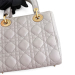 Load image into Gallery viewer, Christian Dior Lady Dior Small, Light Grey Cannage Lambskin Gold-tone Hardware
