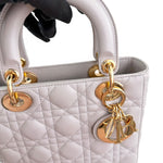 Load image into Gallery viewer, Christian Dior Lady Dior Small, Light Grey Cannage Lambskin Gold-tone Hardware
