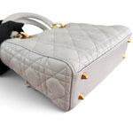 Load image into Gallery viewer, Christian Dior Lady Dior Small, Light Grey Cannage Lambskin Gold-tone Hardware

