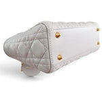 Load image into Gallery viewer, Christian Dior Lady Dior Small, Light Grey Cannage Lambskin Gold-tone Hardware
