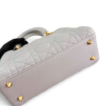 Load image into Gallery viewer, Christian Dior Lady Dior Small, Light Grey Cannage Lambskin Gold-tone Hardware
