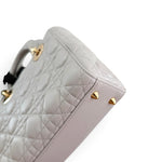 Load image into Gallery viewer, Christian Dior Lady Dior Small, Light Grey Cannage Lambskin Gold-tone Hardware
