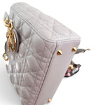 Load image into Gallery viewer, Christian Dior Lady Dior Small, Light Grey Cannage Lambskin Gold-tone Hardware
