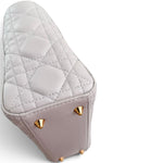 Load image into Gallery viewer, Christian Dior Lady Dior Small, Light Grey Cannage Lambskin Gold-tone Hardware
