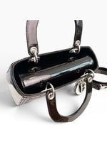 Load image into Gallery viewer, Christian Dior Lady Dior Medium – Black Patent Leather, Silver-tone Hardware
