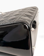 Load image into Gallery viewer, Christian Dior Lady Dior Medium – Black Patent Leather, Silver-tone Hardware
