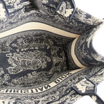 Charger l'image dans la galerie, Dior Medium Book Tote – Black &amp; White Toile de Jouy
