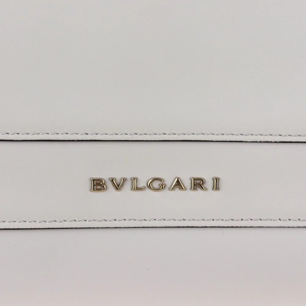 Bulgari Serpenti Forever Shoulder Bag, White Calfskin, Palladium Hardware