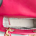 将图片加载到图库查看器，Christian Dior My Lady Dior Lucky Badges Small Dark Red Lambskin Gold-tone Hardware
