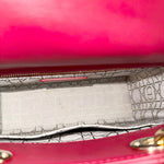 将图片加载到图库查看器，Christian Dior My Lady Dior Lucky Badges Small Dark Red Lambskin Gold-tone Hardware
