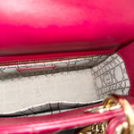 将图片加载到图库查看器，Christian Dior My Lady Dior Lucky Badges Small Dark Red Lambskin Gold-tone Hardware
