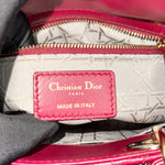 将图片加载到图库查看器，Christian Dior My Lady Dior Lucky Badges Small Dark Red Lambskin Gold-tone Hardware
