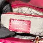 将图片加载到图库查看器，Christian Dior My Lady Dior Lucky Badges Small Dark Red Lambskin Gold-tone Hardware
