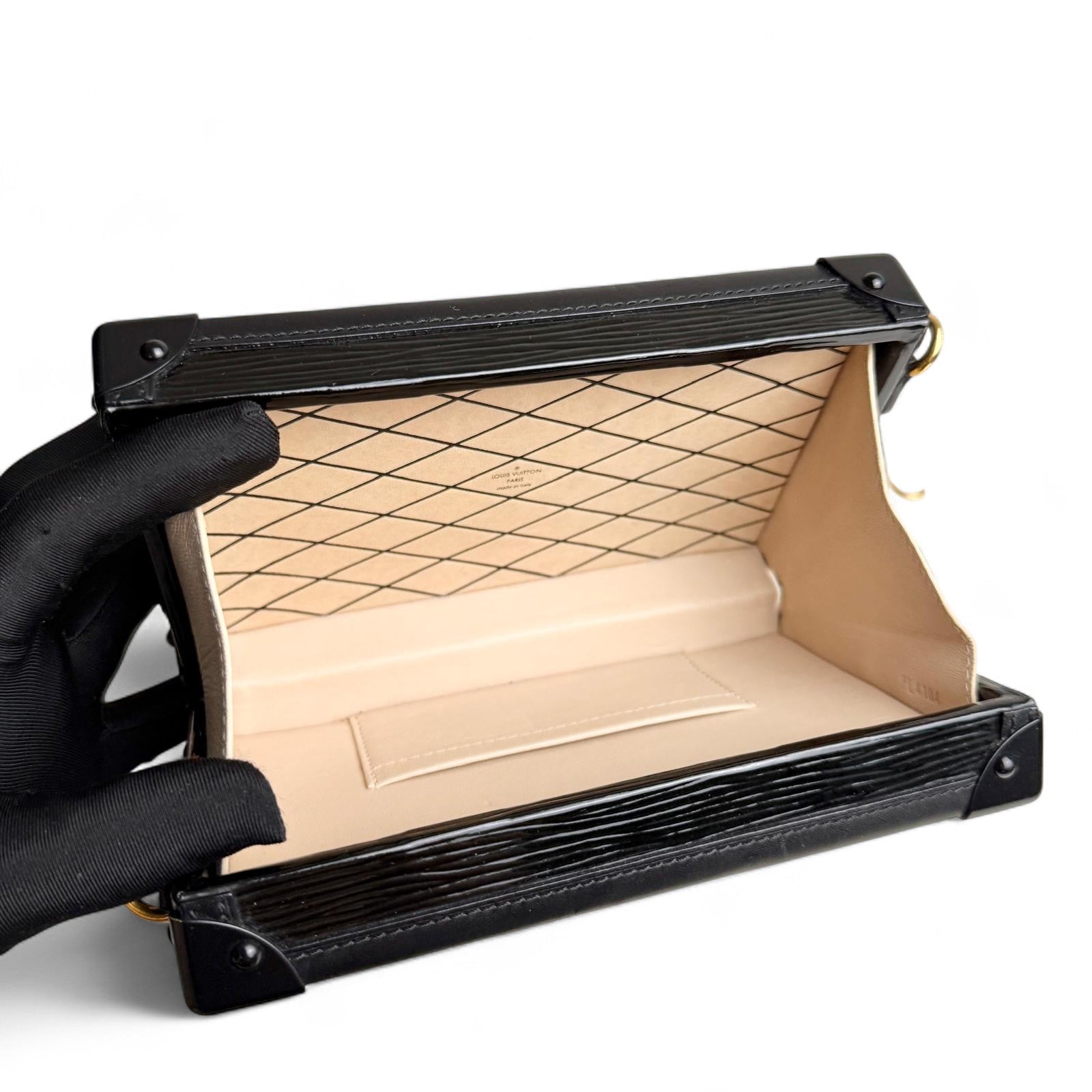 LV Petite Malle Pink Epi and Noir Leather, Gold-tone Hardware