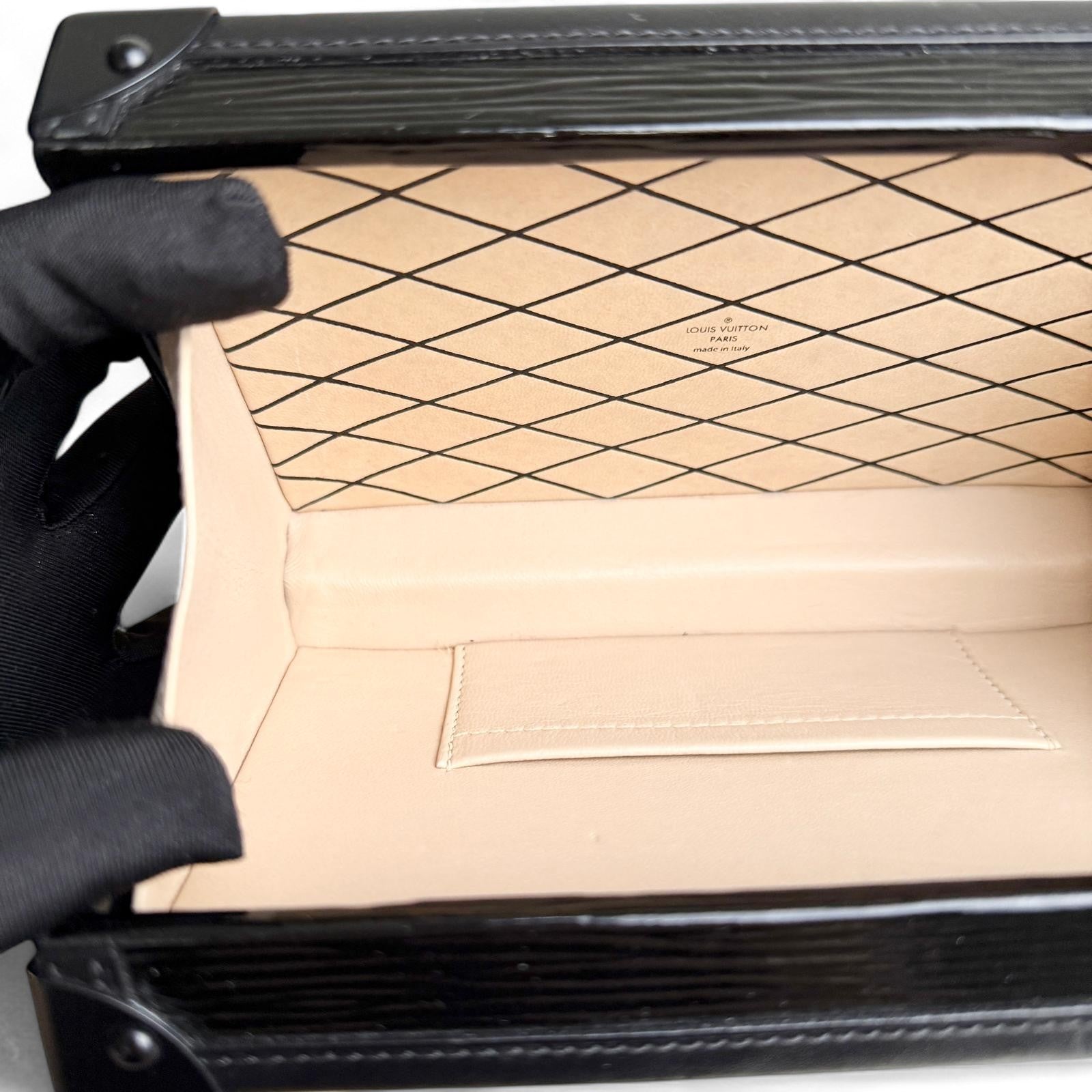 LV Petite Malle Pink Epi and Noir Leather, Gold-tone Hardware