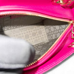 将图片加载到图库查看器，Christian Dior Lady Dior Medium – Fuchsia Pink Lambskin, Gold-tone Hardware
