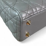 Charger l&#39;image dans la galerie, Christian Dior My Lady ABCDior Small – Grey Lambskin Cannage Gold-tone Hardware
