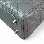 Charger l&#39;image dans la galerie, Christian Dior My Lady ABCDior Small – Grey Lambskin Cannage Gold-tone Hardware
