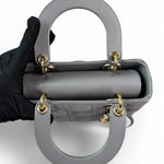 Charger l&#39;image dans la galerie, Christian Dior My Lady ABCDior Small – Grey Lambskin Cannage Gold-tone Hardware
