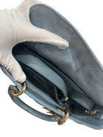 将图片加载到图库查看器，Christian Dior Lady D-Joy Medium Cloud Blue Lambskin Cannage Gold-tone Hardware
