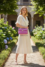 将图片加载到图库查看器，Bulgari Serpenti Forever Shoulder Bag, Pink Calfskin, Palladium Hardware
