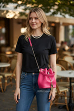 Load image into Gallery viewer, Bvlgari BV Serpenti Forever Bucket Bag Fuschia Calfskin Gold-tone Hardware
