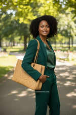 Charger l'image dans la galerie, Chanel Grand Shopper Tote GST Dark Beige Caviar Gold-tone Hardware
