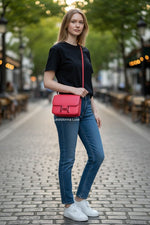 Charger l'image dans la galerie, Hermès Constance 18 Mini  Rose Texas Epsom Leather Enamel H Buckle Rouge Cœur
