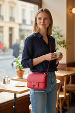 Charger l'image dans la galerie, Hermès Constance 18 Mini  Rose Texas Epsom Leather Enamel H Buckle Rouge Cœur
