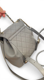 Load image into Gallery viewer, Chanel Mini Duma Backpack – Dove Grey Lambskin Gold-tone Hardware
