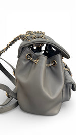 Load image into Gallery viewer, Chanel Mini Duma Backpack – Dove Grey Lambskin Gold-tone Hardware

