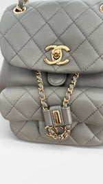 Load image into Gallery viewer, Chanel Mini Duma Backpack – Dove Grey Lambskin Gold-tone Hardware
