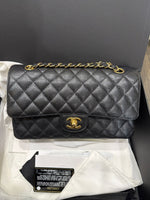 Load image into Gallery viewer, Chanel Timeless Classic Medium Black Caviar Leather Gold-tone Hardware
