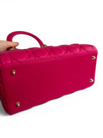 将图片加载到图库查看器，Christian Dior Lady Dior Medium Lambskin Pink/Fuchsia Gold-tone Hardware
