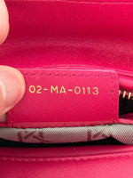 将图片加载到图库查看器，Christian Dior Lady Dior Medium Lambskin Pink/Fuchsia Gold-tone Hardware

