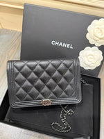 Charger l'image dans la galerie, Chanel LeBoy Wallet on Chain Black Caviar Leather Ruthenium Hardware
