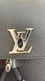 Load image into Gallery viewer, Louis Vuitton Lockme BB Backpack, Black Grained Calfskin, Silver-tone Hardware
