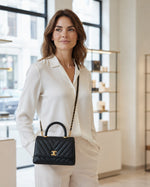 Charger l'image dans la galerie, Chanel Coco Handle Mini, Black Caviar Leather Gold-tone Hardware
