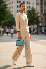 Charger l'image dans la galerie, Loewe Mini Puzzle Bag Light Blue Calfskin Leather, Silver-tone Hardware

